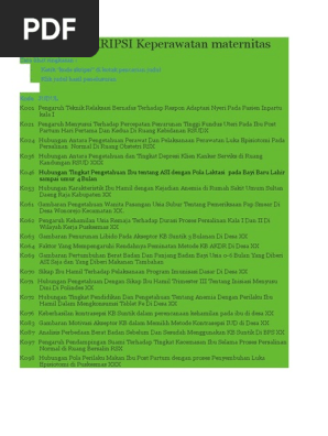 Judul Skripsi Keperawatan Maternitas