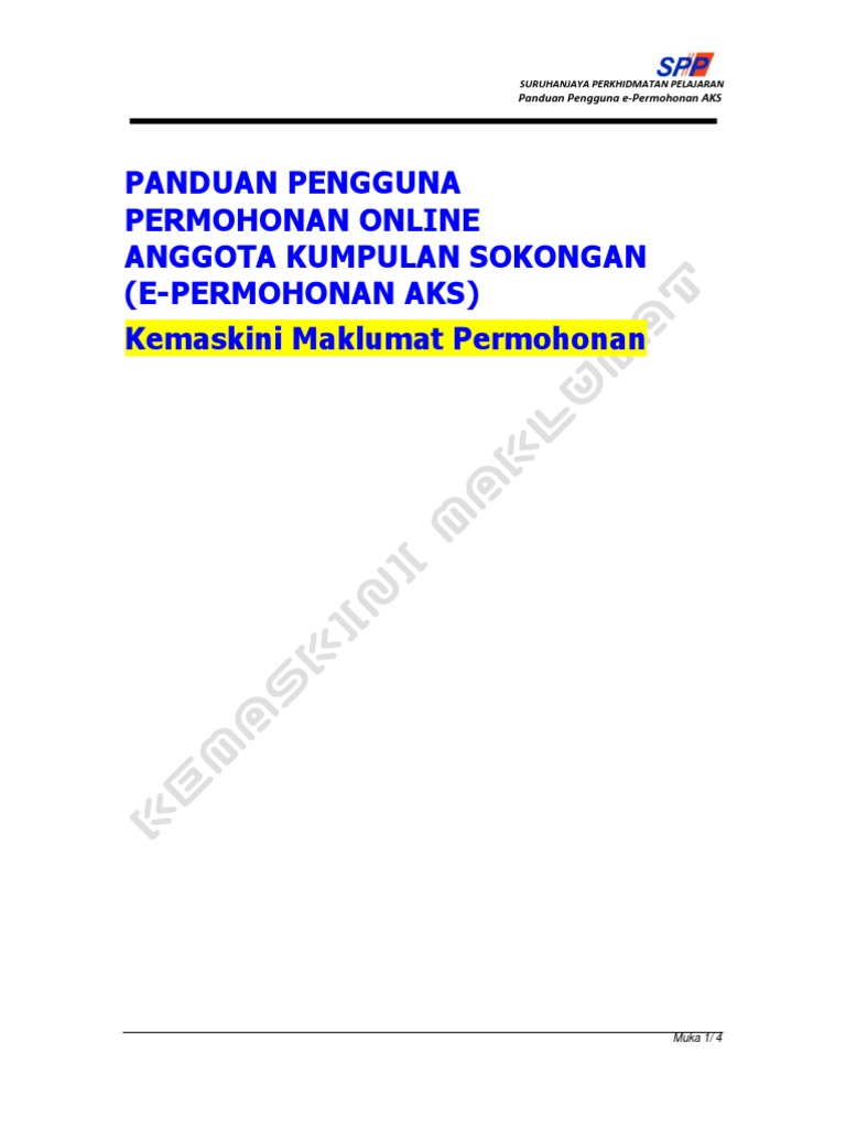 Panduan Kemaskini Maklumat Aks Pdf