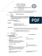 MATHEMATICS II Lesson Plan - Telling Time