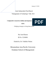 Comparative Study On Indian and Japanese Management Style