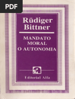 Bittner, Rudiger- Mandato Moral o Autonomia
