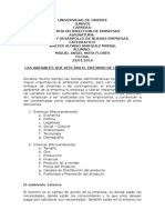 Variables Internas y Externas de La Empresa