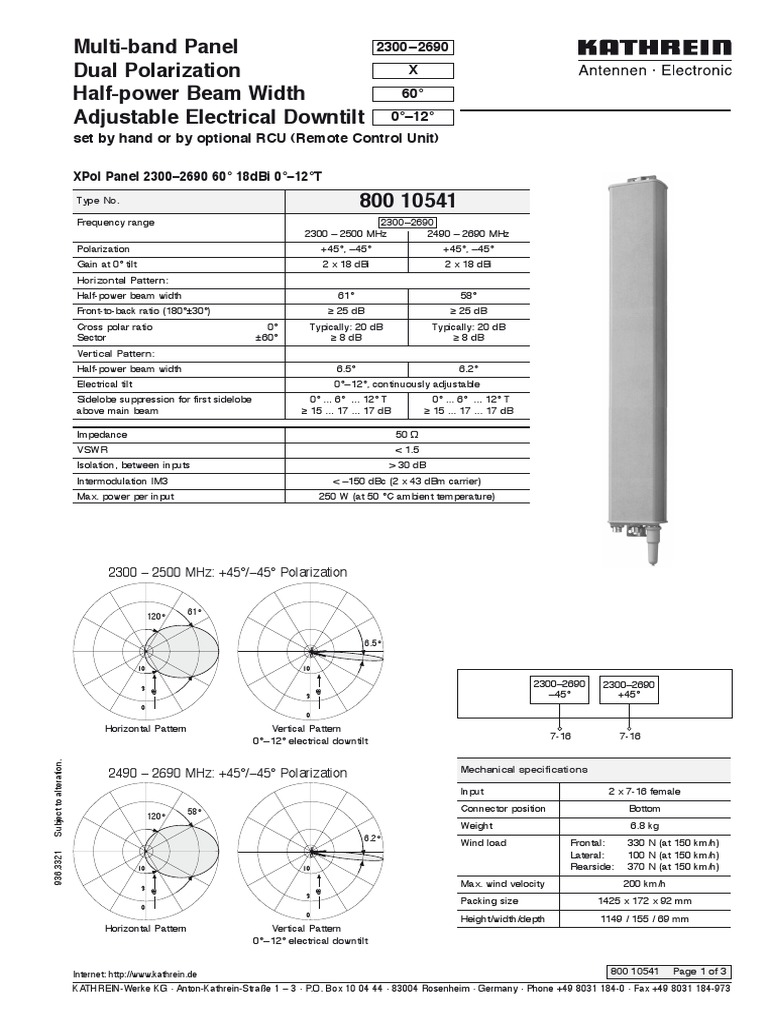 Antenna Kathrein 800 10541 Decibel Antenna (Radio)