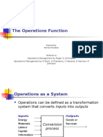 The Operations Function