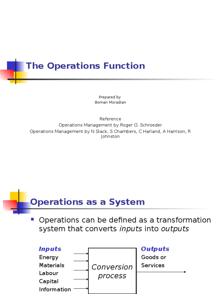 The Operations Function | PDF | Competition | Strategic Management
