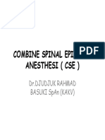 Combine Spinal Epidural Anesthesi (Cse) PDF