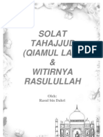 Solat Tahajjud Dan Witirnya Rasulullah