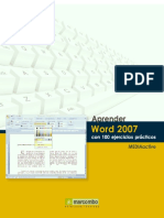 Aprender Word 2007 Con 100 Ejercicios Prácticos Texto Impreso 1