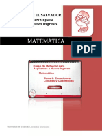 Matemática Tema 6 Ecuaciones Lineales y Cuadráticas Versión PDF