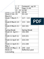 Shakespeare Saved My Life Reading Schedule