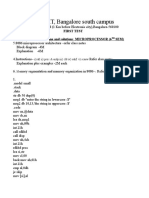 PESIT, Bangalore South Campus: I) Call Ii) Proc & Endp Iii) CLD Iv) Sahf V) Scasw