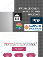 3rd Grade Civics Diversity and Holidays