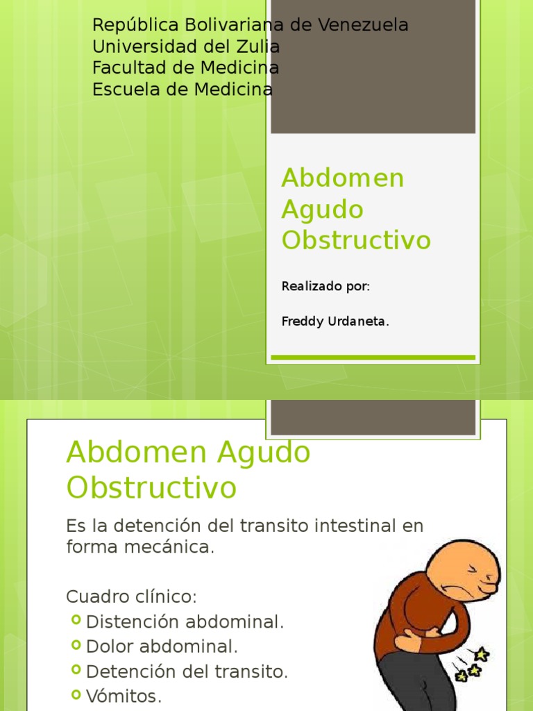 Abdomen Agudo Obstructivo PDF Abdomen Gastroenterología