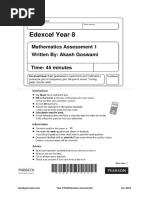Year 9 Maths End of Year Test PDF | PDF | Mathematics | Euclidean Geometry
