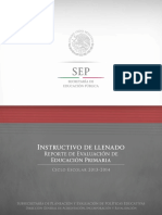 instructivo de llenado del reporte de evaluacion 2013-2014.