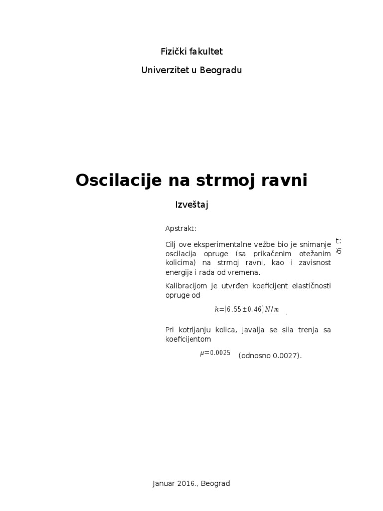 Strma Ravan Izvestaj | PDF