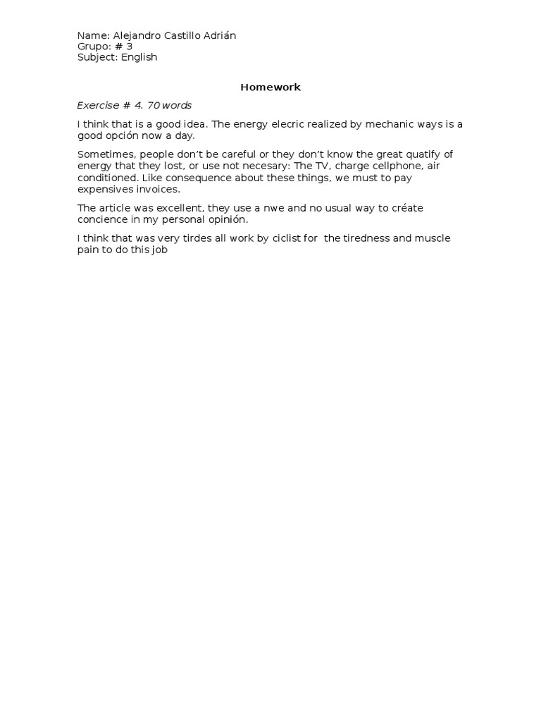 Homework | PDF | Technology & Engineering