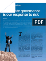 Corporate Governance Is Our Response To Risk