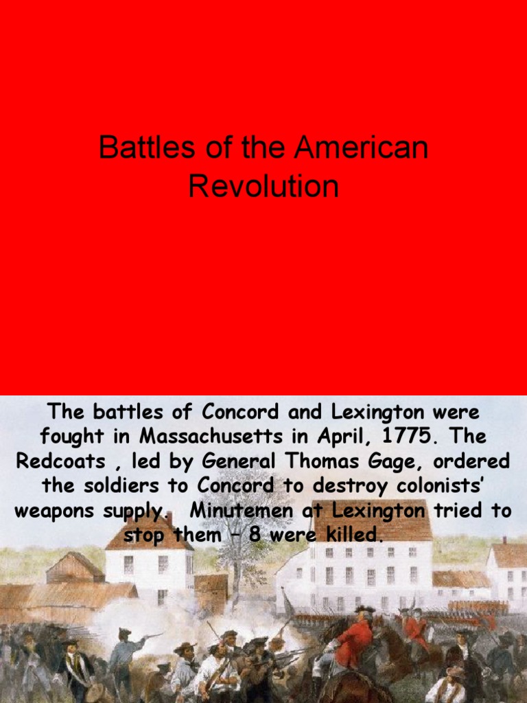 Major Battles of the American Revolution | PDF | American Revolution ...