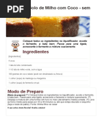 Copie a Receita de Bolo de Milho Com Coco - Sem Farinha - Receitas Supreme