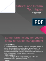 Stagecraft Techniques and Terminology