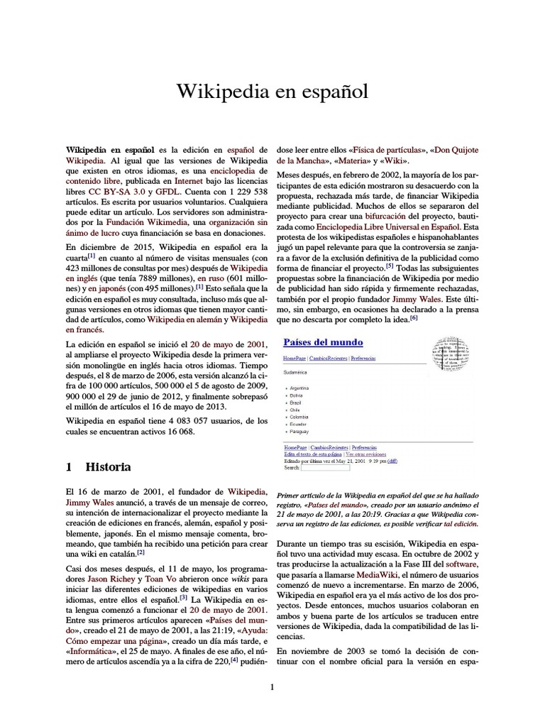 Wikipedia en Español | Enciclopedias | Wikipedia