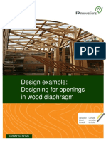 Design Example of Designing For Openings in Wood Diaphragm