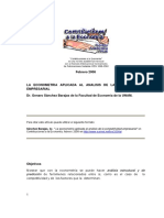 La Econometría Aplicada Al Análisis de La Competitividad