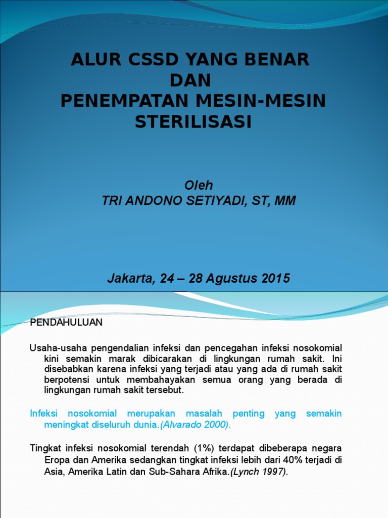 Alur dan Tata Ruang CSSD Optimal | PDF