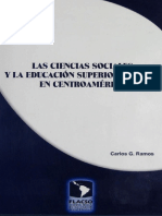 Las Ciencias Sociales y La Educación Superior Pública en Centroamérica