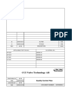 CCI Valve Technology AB: Quality Control Plan