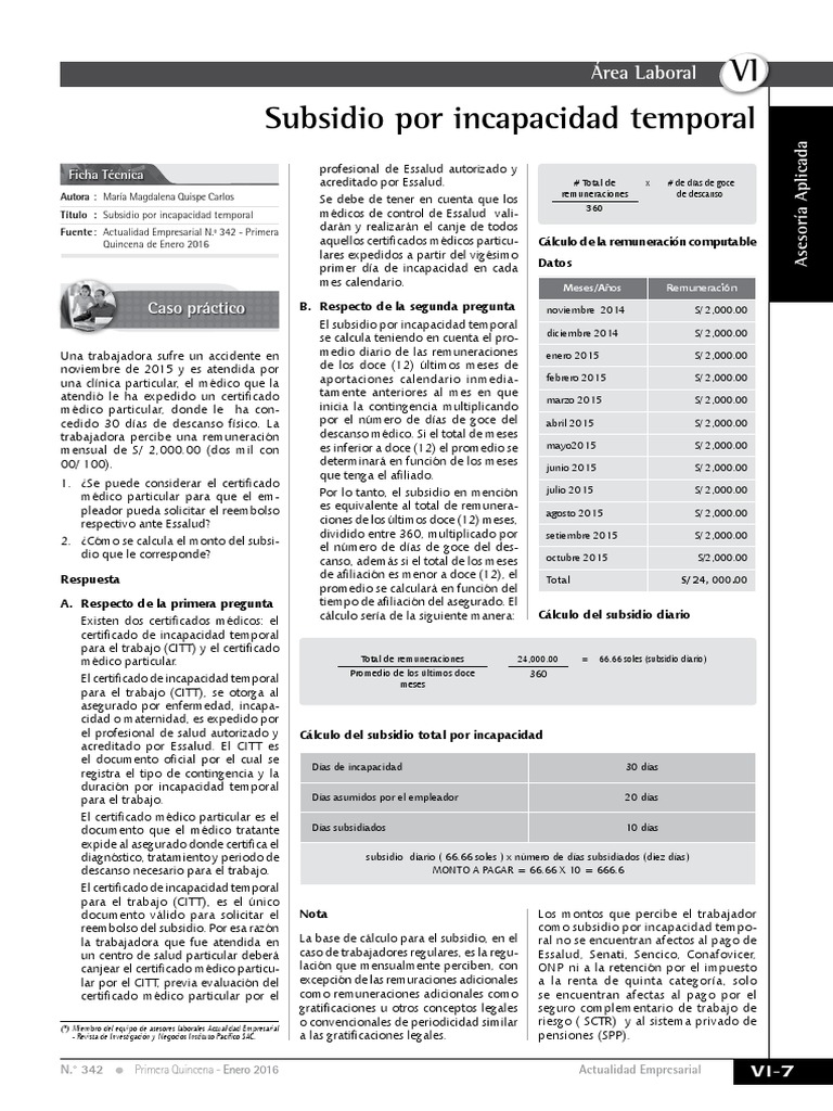 Subsidio Por Incapacidad Temporal – ZKRJU