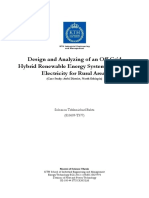 Design and Analyzing of An Off-Grid Hybrid Renewable Energy System To Supply Electricity For Rural Areas