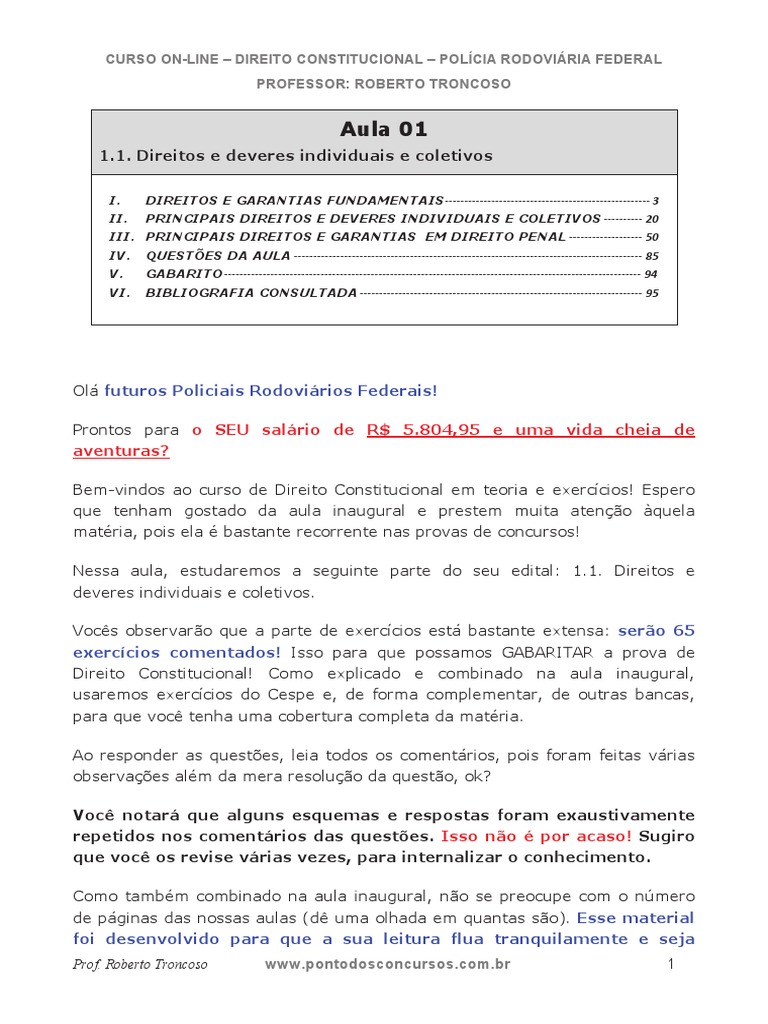 Aula 01 DC PRF | PDF | Constituição | Esfera pública