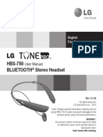 LG HBS750 Manual
