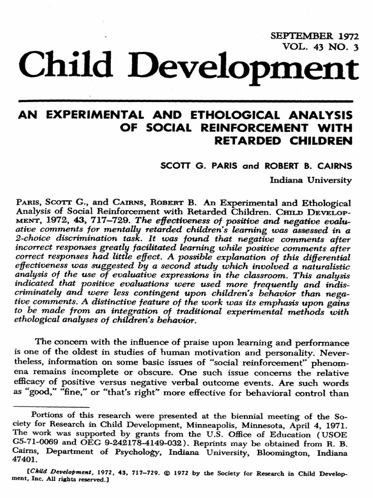 Child Development | PDF | Reinforcement | Child Development