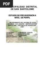 Perfil Agua Potable - Chaute