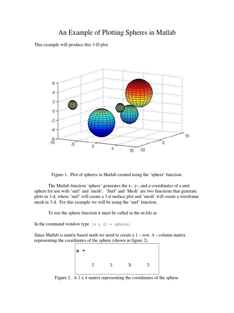 matlabplotting 3d spheres.pdf Matlab Sphere