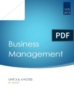 Business Management: Unit 3 & 4 Notes