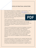 Characteristics of Practical Capacitors