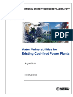 Water Vulnerabilities For Existing Coal Fired Plants