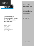 IDB Societal Benefits from Renewable Energy in Latin America and the Caribbean