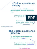 The Colon: A Sentence Gateway: © Capital Community College