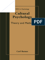 Cultural Psychology Theory and Method