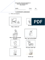 Classroom Language 1º Ano