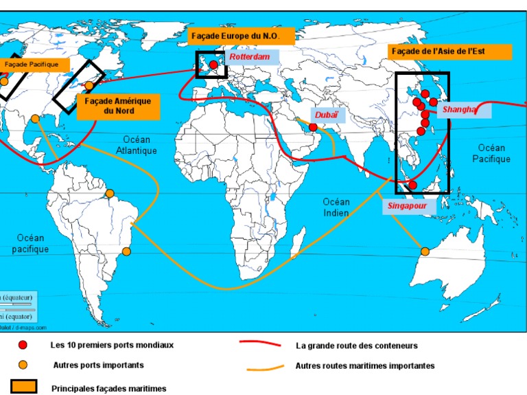CARTE Routes Maritimes