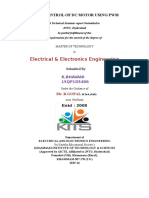 Electrical & Electronics Engineering: Speed Control of DC Motor Using PWM