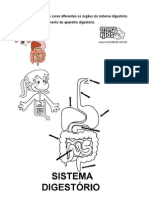 desenho do aparelho digestório para crianças pintarem