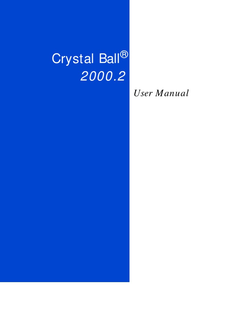 Crystal Ball User Manual PDF Probability Distribution Monte Carlo