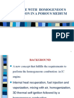 Homogeneous Combustion in A Porous Medium